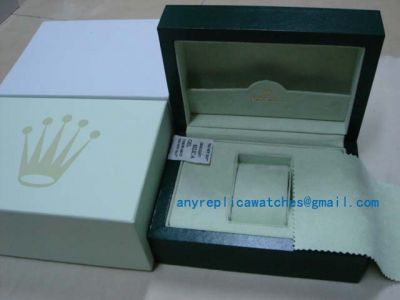 Best Replica Rolex Green Waved Leather Wood Watch Box set